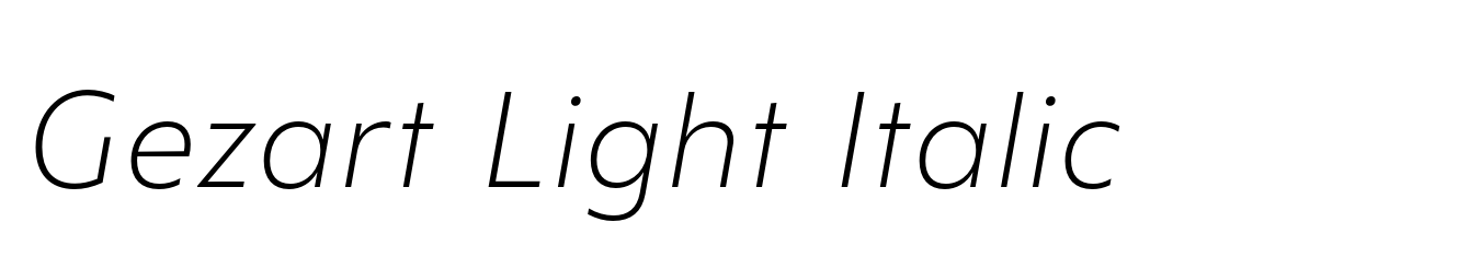 Gezart Light Italic